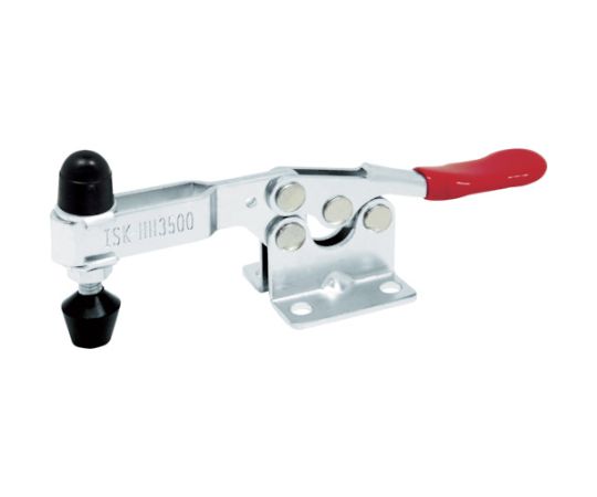 下方押え型トグルクランプ スチール 水平ハンドル（31111） クランプアーム移動角度85° フランジベース 締付力0.9kN