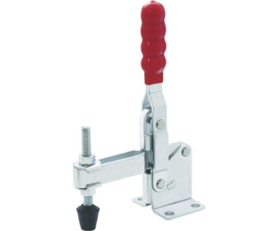 下方押え型トグルクランプ スチール 垂直ハンドル（31308） クランプアーム移動角度105° フランジベース 締付力3.4kN 全長206mm