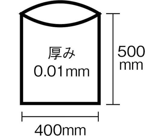 62-2515-38 室内用ポリ袋 半透明 10L 100枚 K-13