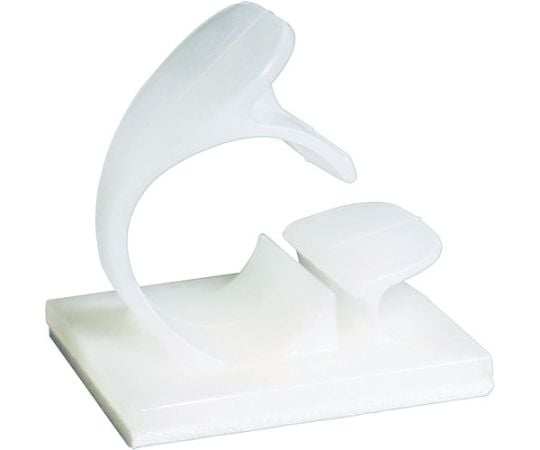 コードクリップ 粘着テープ付き ナチュラル （50個入）