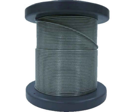 SUSワイヤロープ1.20/1.50mm 7×7 50m巻コート付（クリアー） NSB120-150-50M
