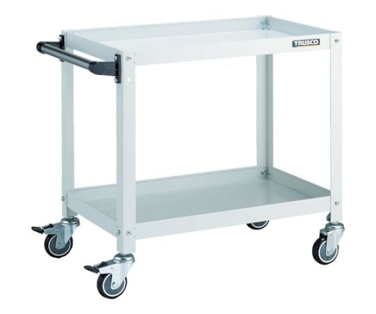 ツールワゴン ラビットワゴン 600×400×H600 ハンドル付 ウレタン車輪 ホワイト