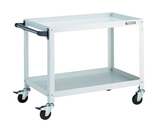 ラビットワゴン 700X450 ハンドル付 ゴム車輪 ホワイト