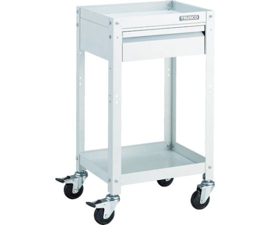 ラビットワゴン 400X350 引出1段付 ゴム車輪 ホワイト