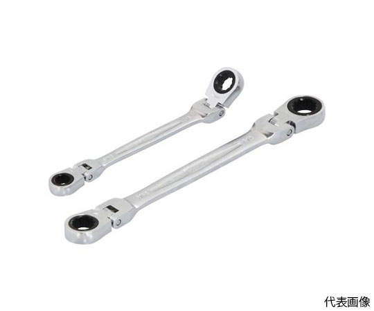 コンビネーションラチェットレンチ 両首振ラチェットめがねレンチ インチサイズ 全長197mm