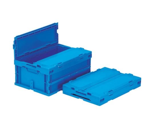 フタ一体型折りたたみコンテナー 558890 サンクレットオリコンP30B-SLブルー