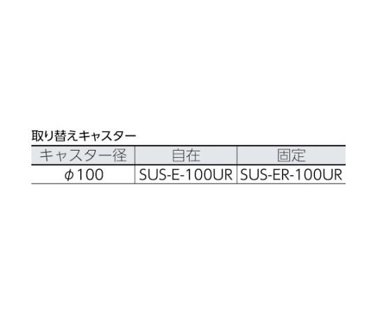 オールSUS304　皿型台車　1200X750　NU車輪　SSAR-1NU