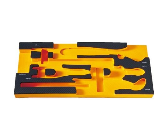 EVAフォーム　黒×オレンジ　3段式工具箱用