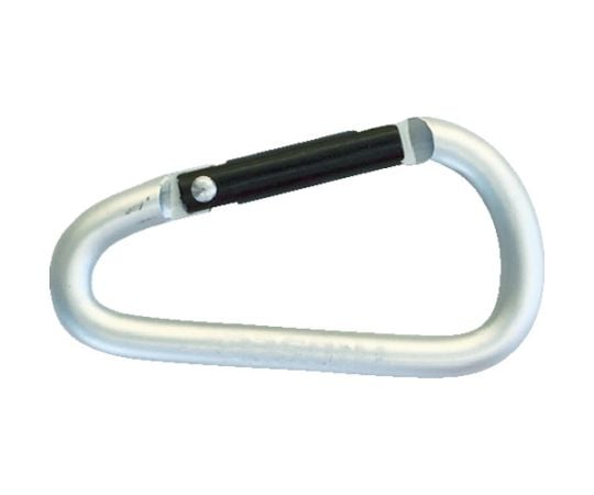 カラビナ　線径5mmX50mm　D型　シルバー