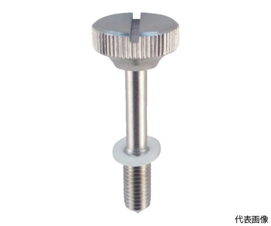 足長ローレットつまみ　SUS303　径18　ねじM6　全長45