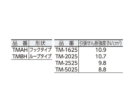マジックテープ　縫製用A側　16mm×25m　白　TMAH-1625-W