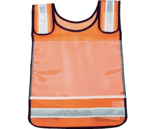 肩調整付ゼッケンベスト　メッシュオレンジ