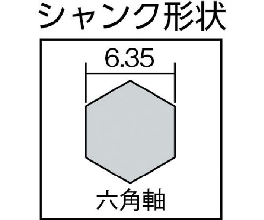 62-2618-61 六角軸ステップドリル 2枚刃 5～19mm TSDS19 【AXEL】 アズワン