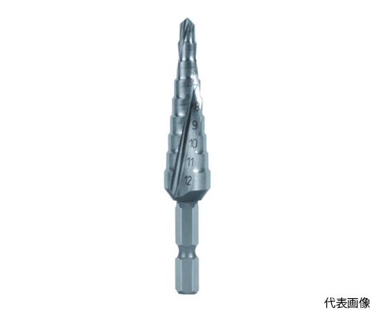 六角軸ステップドリル　2枚刃　5～19mm