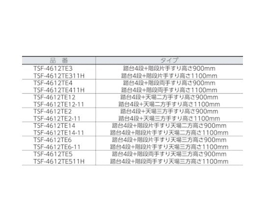 取扱を終了した商品です］踏台 3段本体 階段片手すり天場三方1100 TSF-369TE6-11 62-2619-13 【AXEL】 アズワン