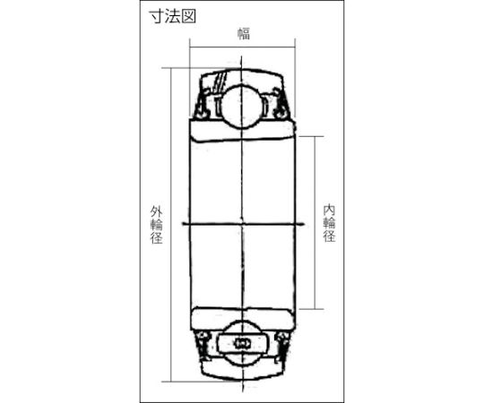 62-2630-34 ユニット用玉軸受UK形（テーパ穴形アダプタ式）全高110mm