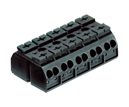スプリング式中継端子台　WTBシリーズ　4線式5極　（10個入）