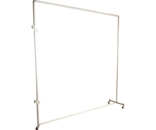 衝立用アルミパイプ　2×2　接続キャスター