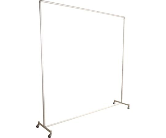 衝立用アルミパイプ　2×2　単体キャスター