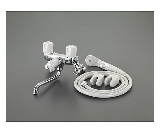 PJ 1/2" ｼｬﾜｰ付２ﾊﾝﾄﾞﾙ混合水栓(止水栓付)