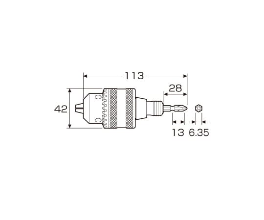 62-2666-81 1.5-13mm ドリルチャック(ﾋﾞｯﾄ交換式) EA801-22 【AXEL