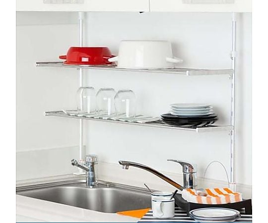 617x236x550-900mm 突っ張りキッチン収納棚