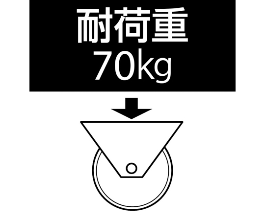 62-2684-89 160mm キャスター(固定金具/ｿﾌﾄﾗﾊﾞｰ) EA986GA-2 【AXEL