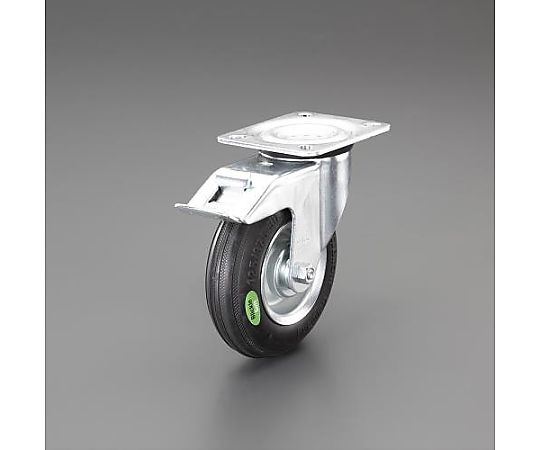 200mm ｷｬｽﾀｰ(自在金具･ﾌﾞﾚｰｷ付/ｿﾌﾄﾗﾊﾞｰ)