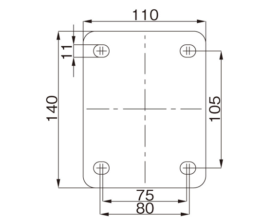 62-2685-15 200mm キャスター(自在金具/耐熱) EA986GL-14 【AXEL
