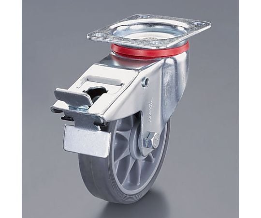 200mm キャスター(自在･ｶﾊﾞｰ･後輪ﾌﾞﾚｰｷ付)