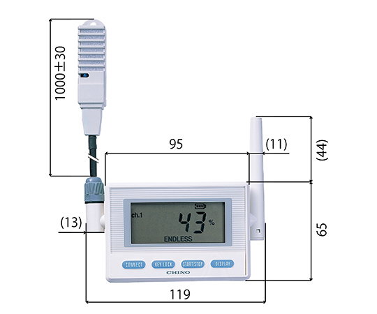 監視機能付き無線ロガー（温度・湿度）USB接続　MD8002-100