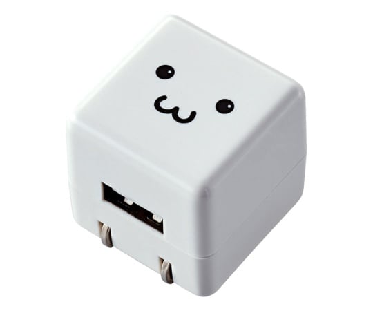 キューブ型AC充電器(DAP用・長寿命・1A) ホワイトフェイス