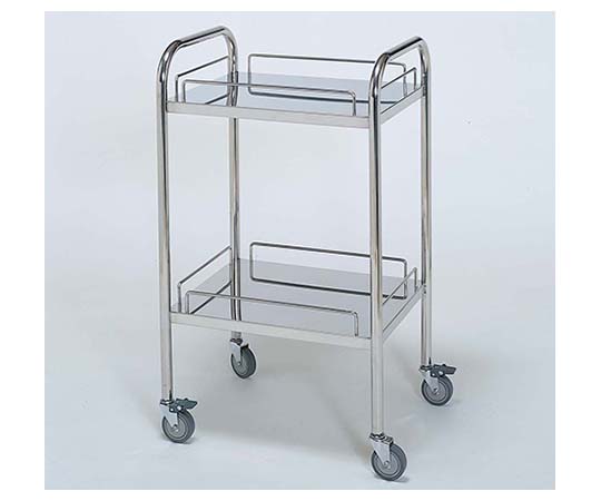 ステンレスワゴン アーチ型回診車M (枠付) 2段