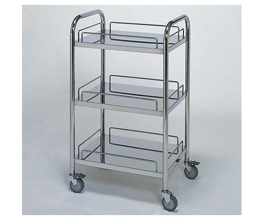 ステンレスワゴン アーチ型回診車M (枠付) 3段