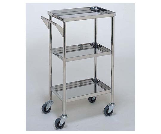 ステンレスワゴン 回診車 (静音仕様立上) 3段 600×450×800mm