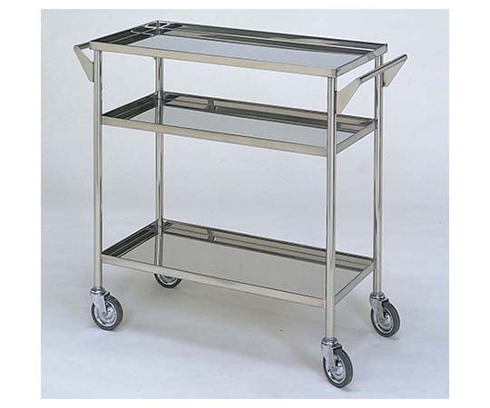 ステンレスワゴン 回診車L (立上) 3段 800×400×800mm
