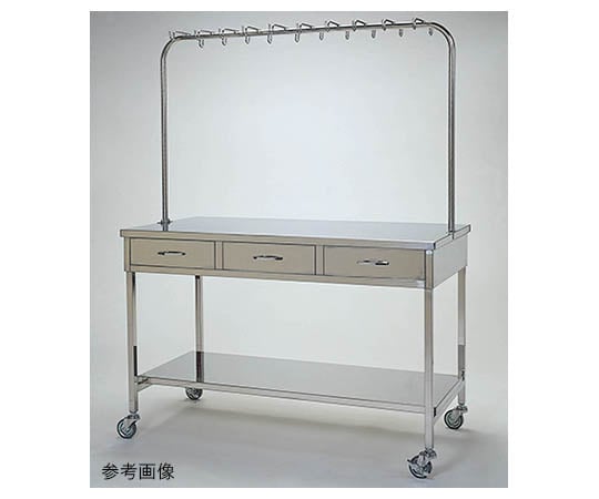 点滴処置台 引出6個付 1500×750×800(1600)mm