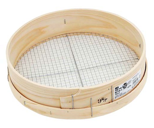 千吉　木製砂フルイ　（丸型）35cm×9.0mm