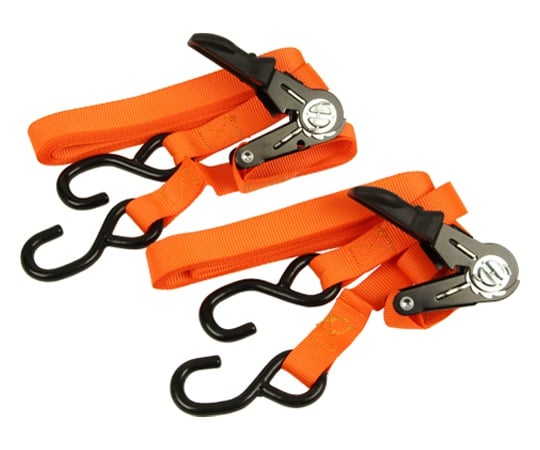 E-Value ラチェット式ベルト荷締機 4.5m オレンジ 1セット（2個入）