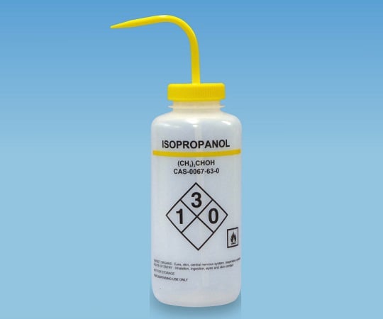 62-2932-56 薬品識別洗浄瓶 LDPE製 500mL Acetone(アセトン) 562010