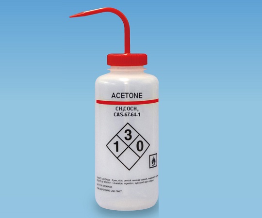 薬品識別洗浄瓶 LDPE製 1000mL　Acetone(アセトン)　563010