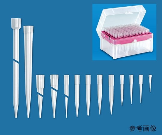 ラック入りマイクロチップ 滅菌済 PP製 1250μL