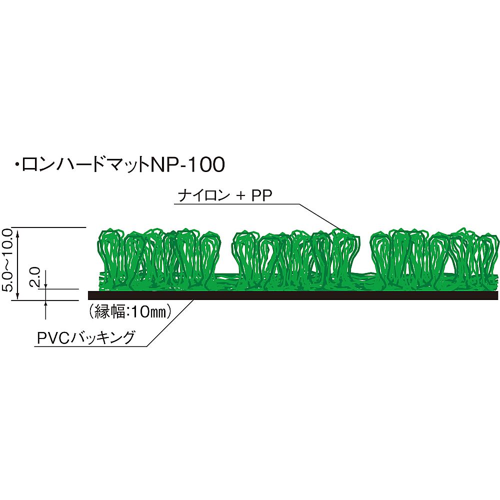 62-2957-79 ロンハードマット NP-100 #15(グリーン) F-128-15-G 【AXEL