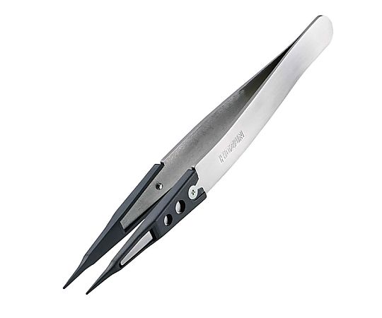 62-2993-58 ESDチップピンセット 先端幅6.0mm(ヘラ型) P-645-S 【AXEL 