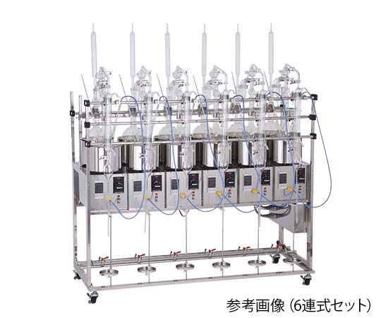 ふっ素蒸留装置 自動温度調節機能付き電気式・3連式セット EHP-341-3ELC