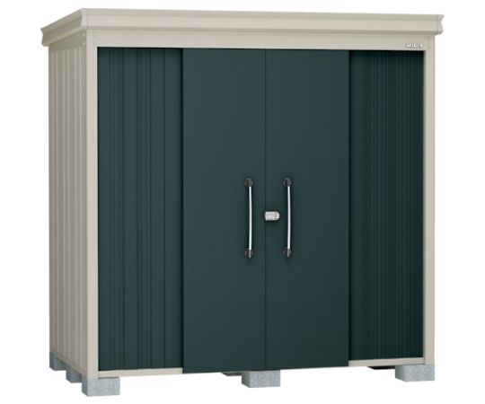 物置ガーデンハウス DM-Z2113棚板付一般型 マカダムグリーン