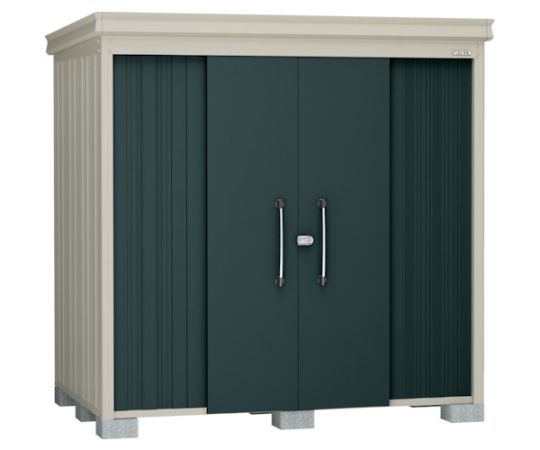 物置ガーデンハウス DM-Z2115棚板付一般型 マカダムグリーン