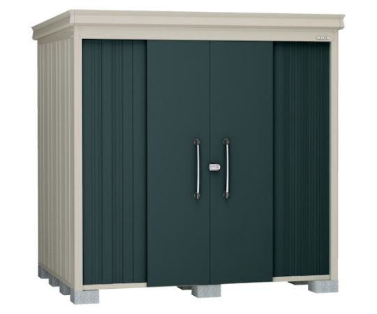 物置ガーデンハウス DM-Z2117棚板付一般型 マカダムグリーン