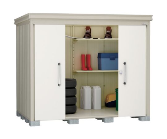 物置ガーデンハウス DM-Z2517棚板付一般型 マカダムグリーン