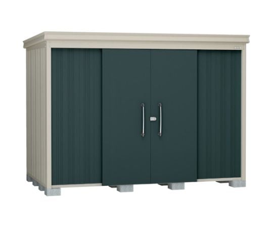 物置ガーデンハウス DM-Z2917棚板付一般型 マカダムグリーン